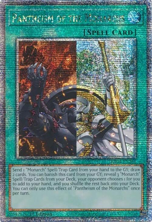 Pantheism of the Monarchs [RA04-EN261] Quarter Century Secret Rare | Gaming Infinity