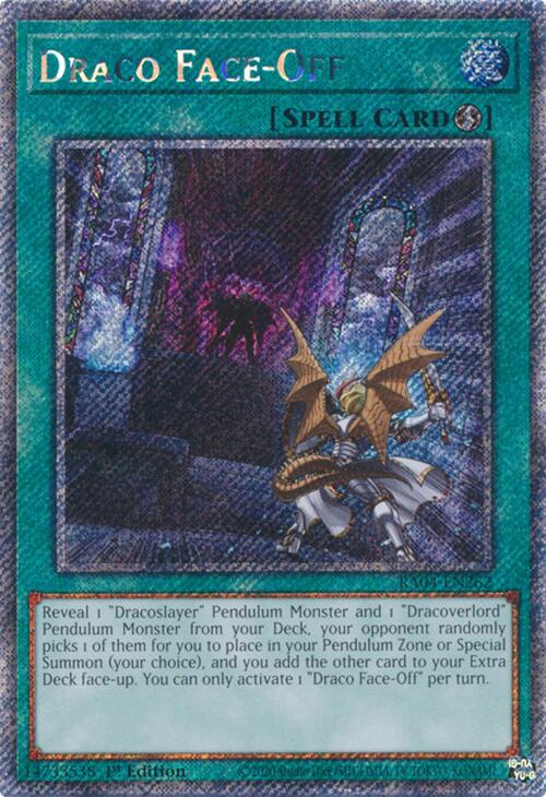 Draco Face-Off [RA04-EN262] Platinum Secret Rare | Gaming Infinity
