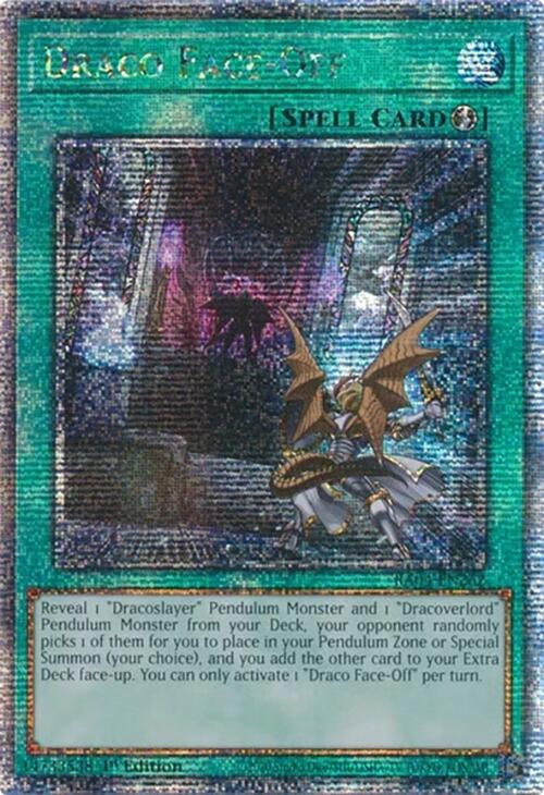 Draco Face-Off [RA04-EN262] Quarter Century Secret Rare | Gaming Infinity