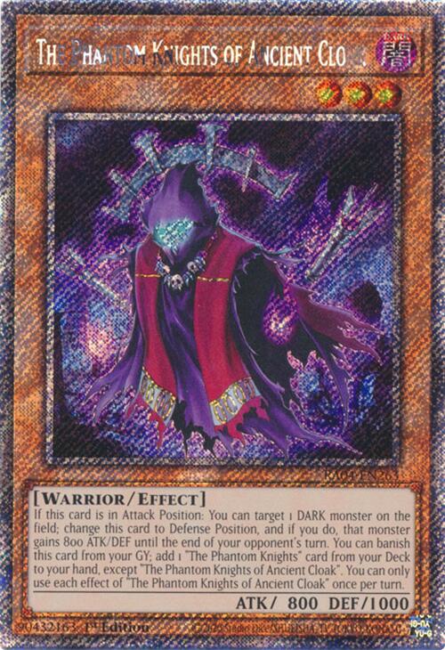 The Phantom Knights of Ancient Cloak [RA04-EN263] Platinum Secret Rare | Gaming Infinity