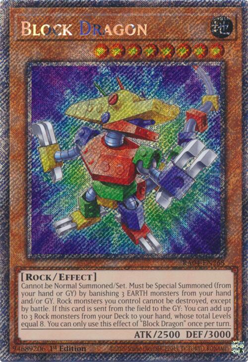 Block Dragon [RA04-EN268] Platinum Secret Rare | Gaming Infinity