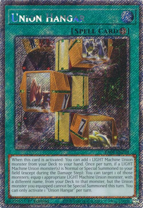 Union Hangar [RA04-EN270] Platinum Secret Rare | Gaming Infinity