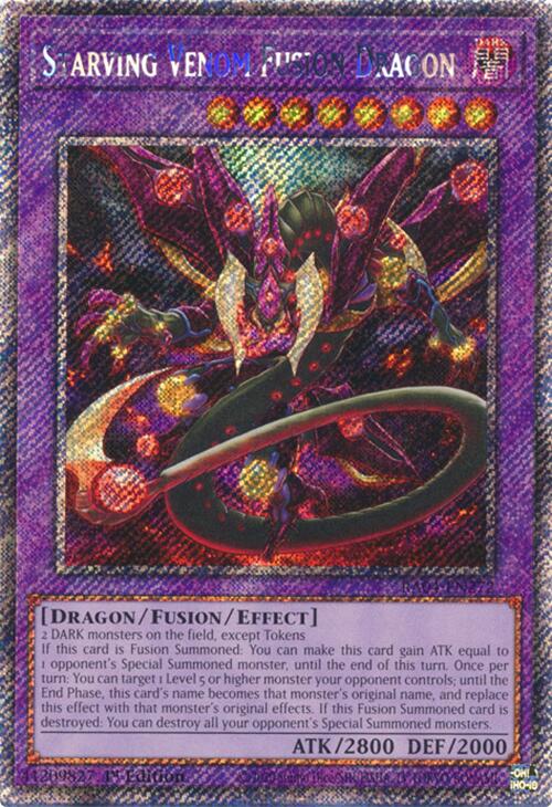 Starving Venom Fusion Dragon [RA04-EN272] Platinum Secret Rare | Gaming Infinity