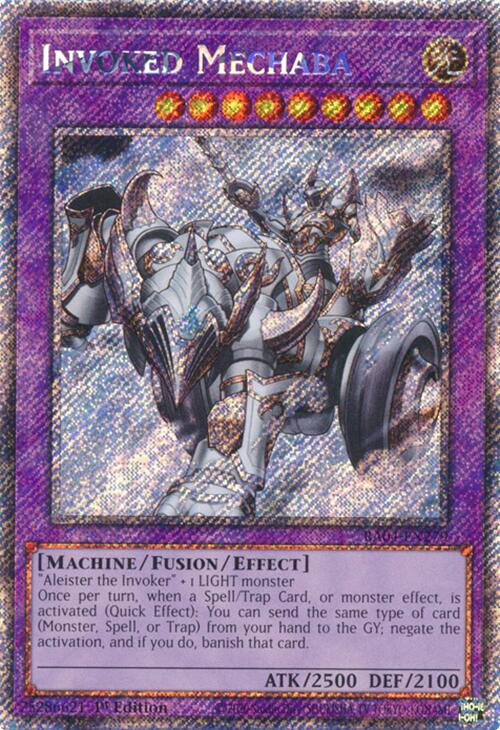 Invoked Mechaba [RA04-EN279] Platinum Secret Rare | Gaming Infinity
