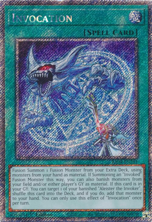 Invocation [RA04-EN281] Platinum Secret Rare | Gaming Infinity
