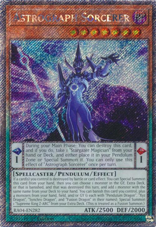 Astrograph Sorcerer [RA04-EN282] Platinum Secret Rare | Gaming Infinity