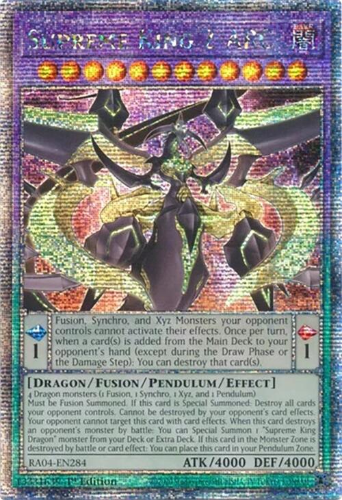 Supreme King Z-ARC [RA04-EN284] Quarter Century Secret Rare | Gaming Infinity