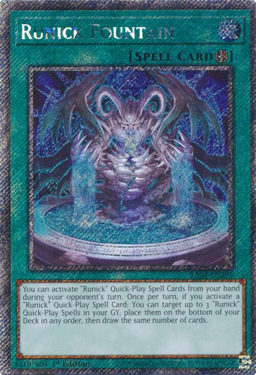 Runick Fountain [RA04-EN296] Platinum Secret Rare | Gaming Infinity