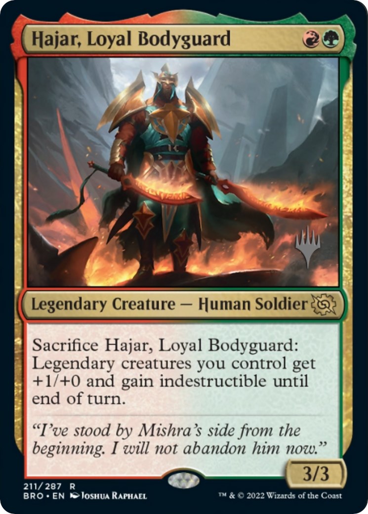 Hajar, Loyal Bodyguard (Promo Pack) [The Brothers' War Promos] | Gaming Infinity