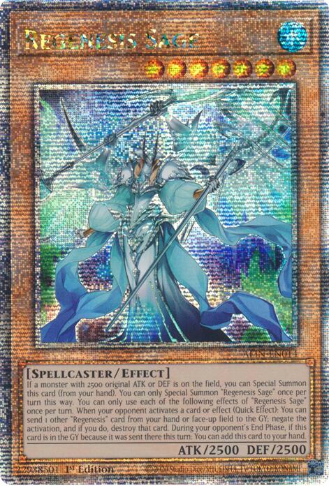 Regenesis Sage [ALIN-EN014] Quarter Century Secret Rare | Gaming Infinity