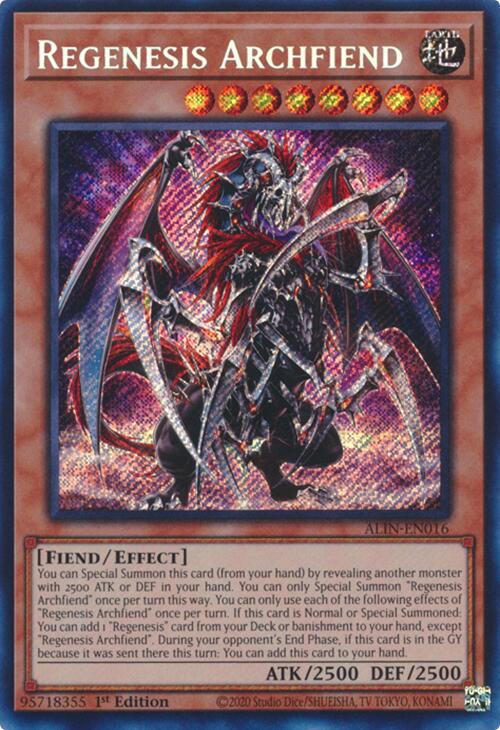 Regenesis Archfiend [ALIN-EN016] Secret Rare | Gaming Infinity