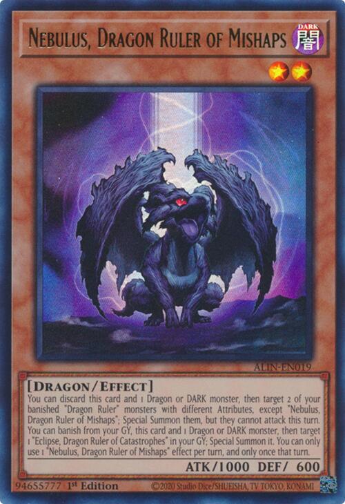 Nebulus, Dragon Ruler of Mishaps [ALIN-EN019] Ultra Rare | Gaming Infinity