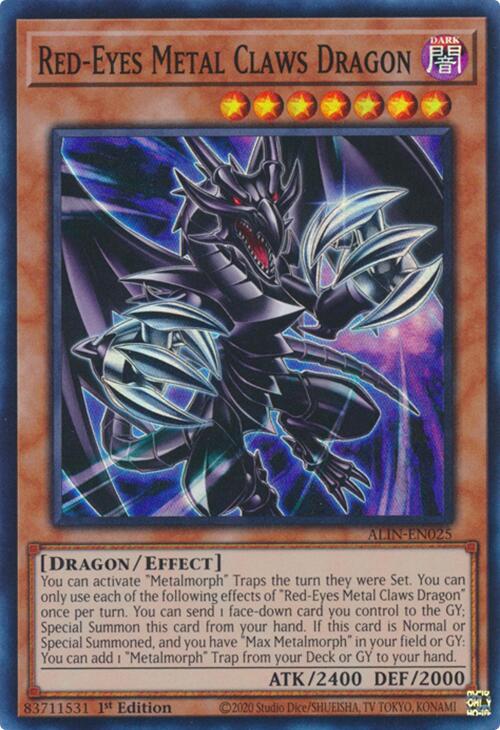 Red-Eyes Metal Claws Dragon [ALIN-EN025] Super Rare | Gaming Infinity
