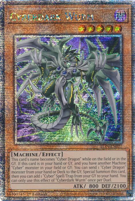 Cyberdark Wurm [ALIN-EN027] Quarter Century Secret Rare | Gaming Infinity