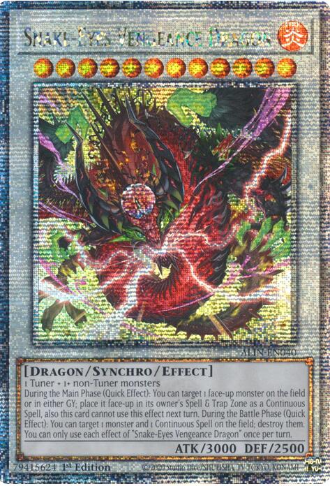 Snake-Eyes Vengeance Dragon [ALIN-EN040] Quarter Century Secret Rare | Gaming Infinity