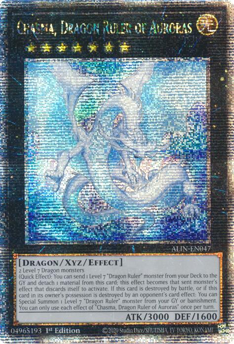 Chasma, Dragon Ruler of Auroras [ALIN-EN047] Quarter Century Secret Rare | Gaming Infinity