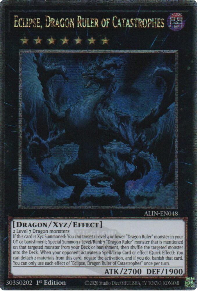 Eclipse, Dragon Ruler of Catastrophes [ALIN-EN048] Quarter Century Secret Rare | Gaming Infinity
