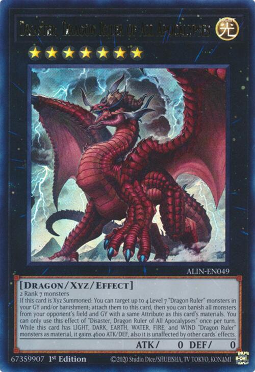 Disaster, Dragon Ruler of All Apocalypses [ALIN-EN049] Ultra Rare | Gaming Infinity