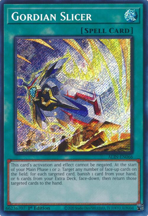 Gordian Slicer [ALIN-EN066] Secret Rare | Gaming Infinity