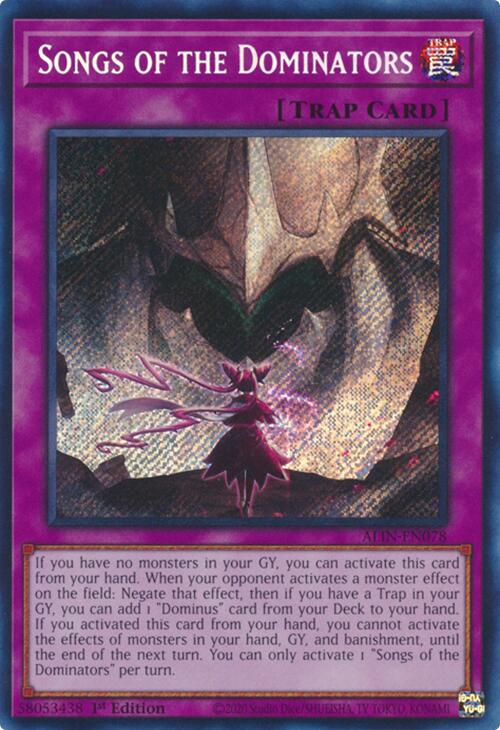 Songs of the Dominators [ALIN-EN078] Secret Rare | Gaming Infinity
