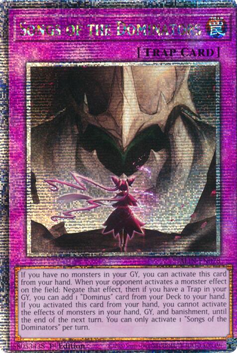 Songs of the Dominators [ALIN-EN078] Quarter Century Secret Rare | Gaming Infinity