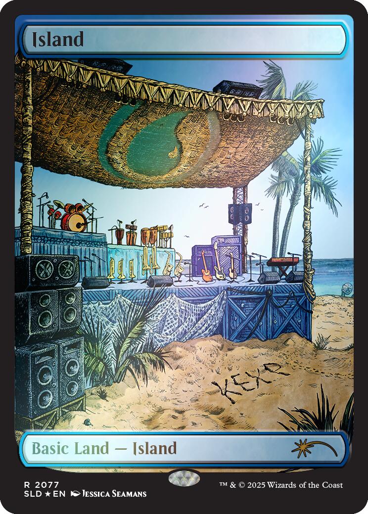 Island (2077) (Rainbow Foil) [Secret Lair Drop Series] | Gaming Infinity