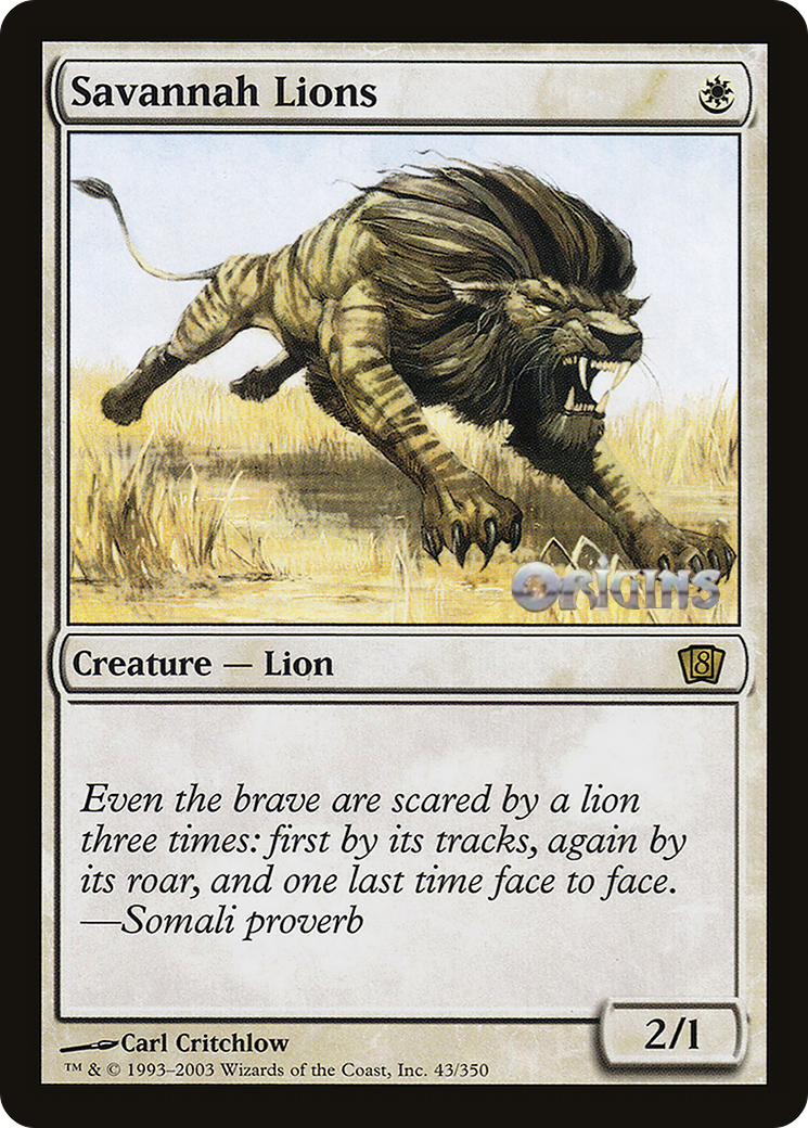 Savannah Lions (Origins 2003) [Oversize Cards] | Gaming Infinity