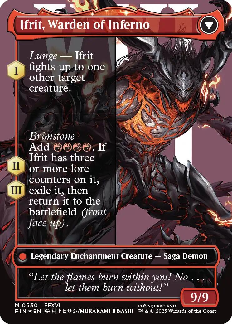 Clive, Ifrit's Dominant // Ifrit, Warden of Inferno (Borderless) (Surge Foil) [FINAL FANTASY] | Gaming Infinity