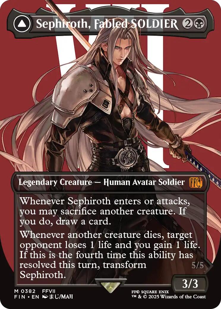 Sephiroth, Fabled SOLDIER // Sephiroth, One-Winged Angel (Borderless) (0382) [FINAL FANTASY] | Gaming Infinity