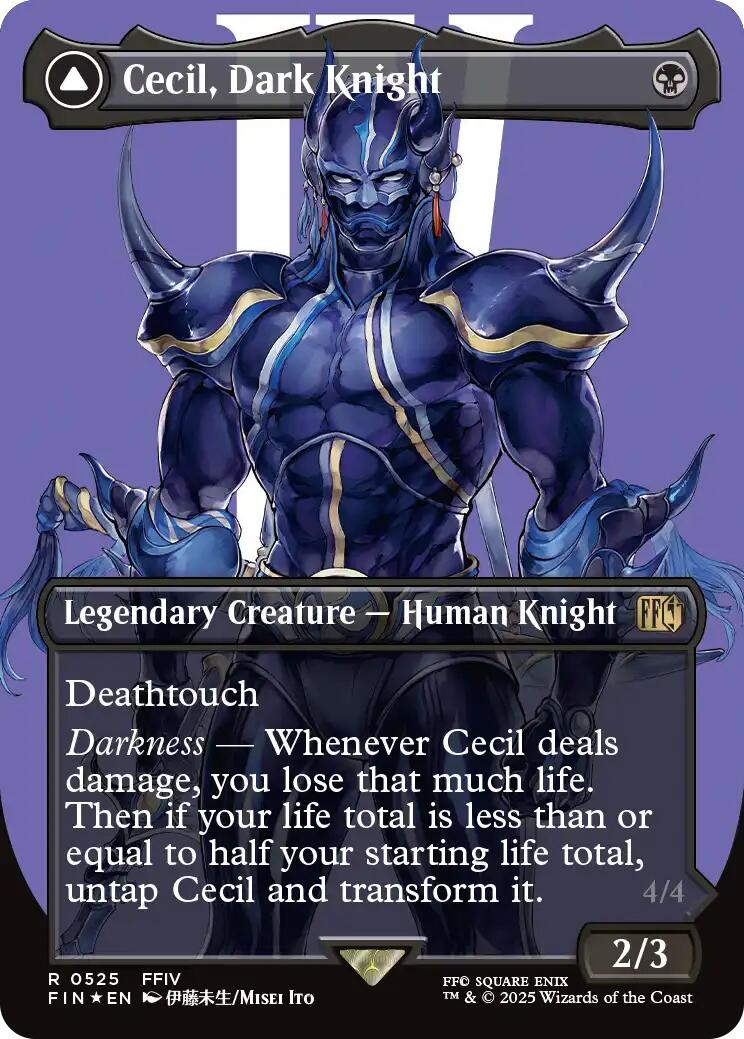 Cecil, Dark Knight // Cecil, Redeemed Paladin (Borderless) (Surge Foil) [FINAL FANTASY] | Gaming Infinity