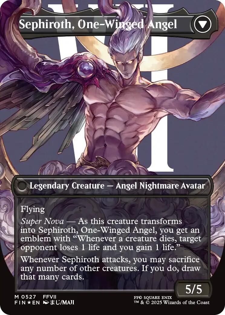 Sephiroth, Fabled SOLDIER // Sephiroth, One-Winged Angel (Borderless) (Surge Foil) [FINAL FANTASY] | Gaming Infinity