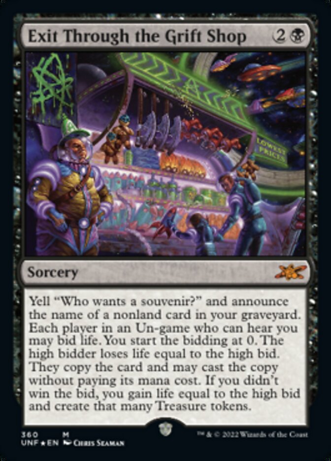 Exit Through the Grift Shop (Galaxy Foil) [Unfinity] | Gaming Infinity