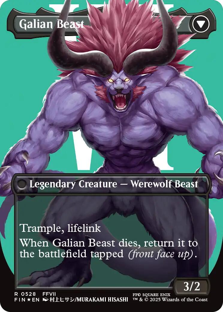 Vincent Valentine // Galian Beast (Borderless) (Surge Foil) [FINAL FANTASY] | Gaming Infinity