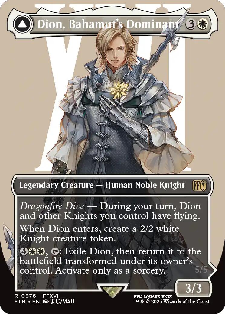 Dion, Bahamut's Dominant // Bahamut, Warden of Light (Borderless) [FINAL FANTASY] | Gaming Infinity