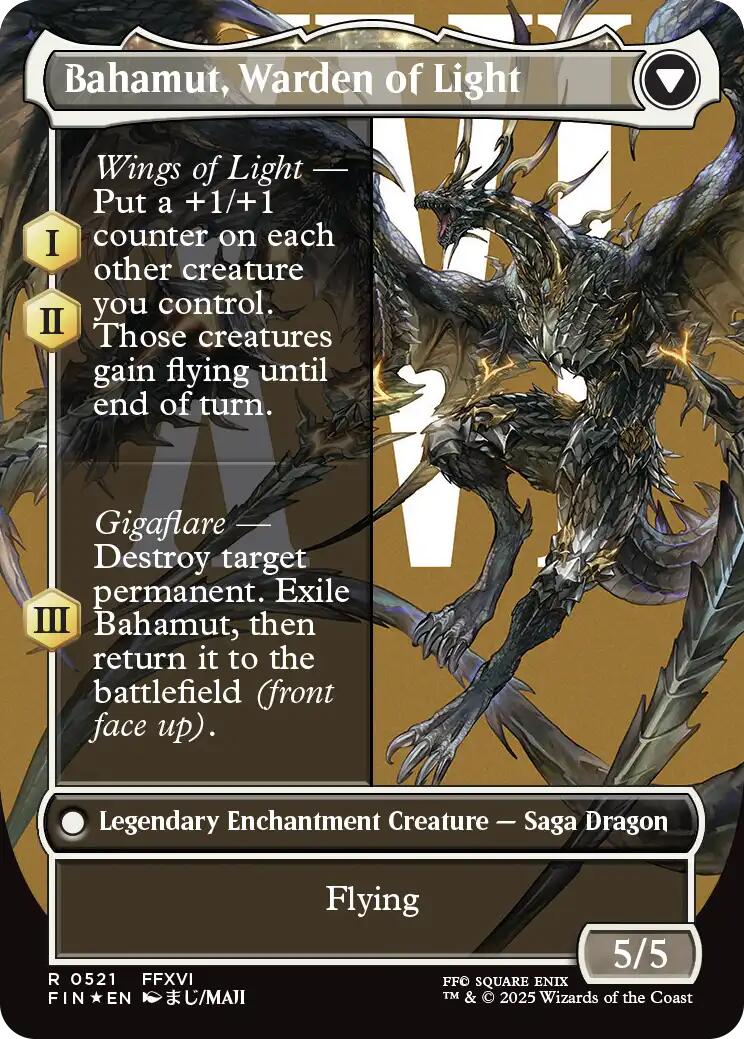 Dion, Bahamut's Dominant // Bahamut, Warden of Light (Borderless) (Surge Foil) [FINAL FANTASY] | Gaming Infinity