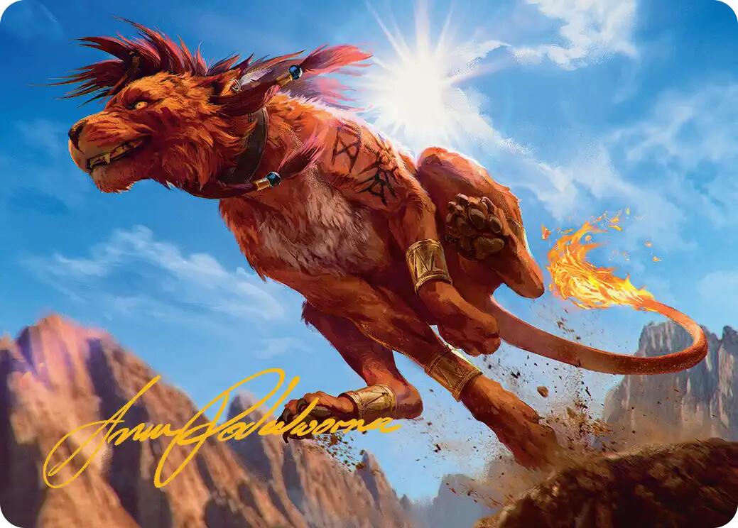 Red XIII, Proud Warrior Art Card (Gold-Stamped Signature) [FINAL FANTASY Art Series] | Gaming Infinity