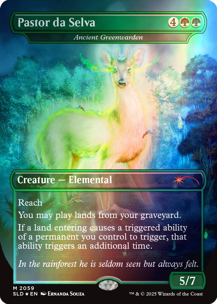 Pastor da Selva - Ancient Greenwarden (Rainbow Foil) [Secret Lair Drop Series] | Gaming Infinity