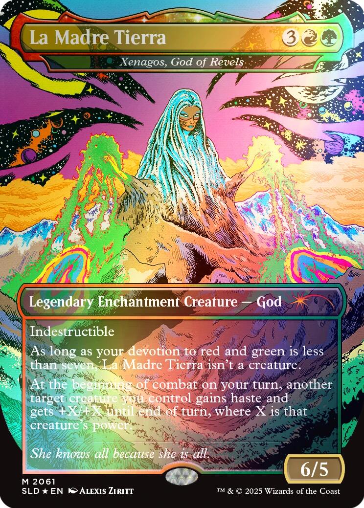 La Madre Tierra - Xenagos, God of Revels (Rainbow Foil) [Secret Lair Drop Series] | Gaming Infinity
