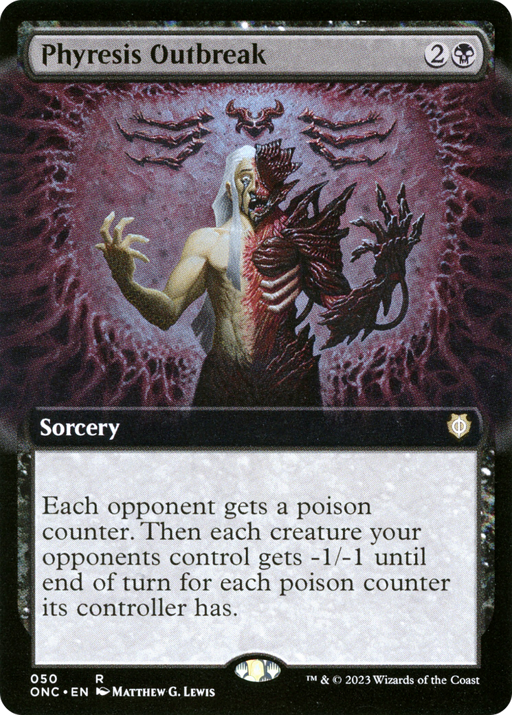 Phyresis Outbreak (Extended Art) [Phyrexia: All Will Be One Commander] | Gaming Infinity