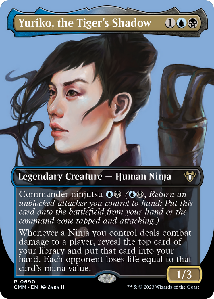 Yuriko, the Tiger's Shadow (Borderless Profile) [Commander Masters] | Gaming Infinity