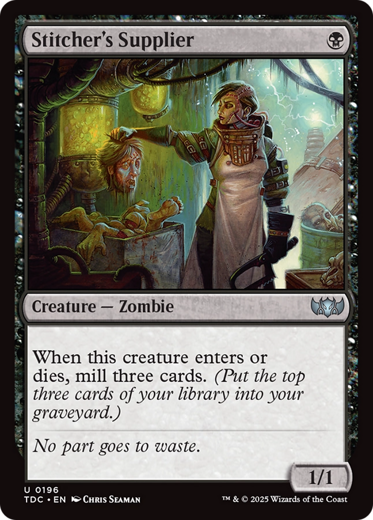 Stitcher's Supplier [Tarkir: Dragonstorm Commander] | Gaming Infinity