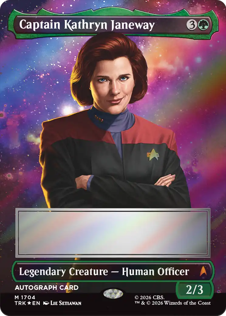 Captain Kathryn Janeway (Borderless) (Signed) [Star Trek] | Gaming Infinity