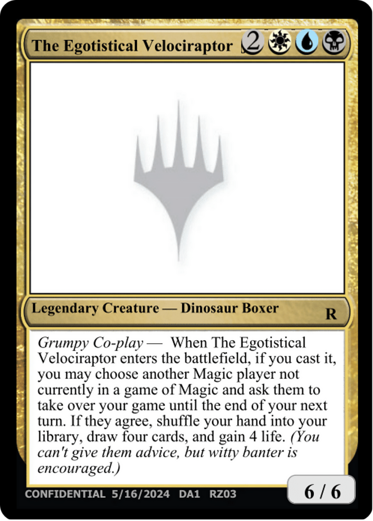 The Egotistical Velociraptor [Mystery Booster 2 Playtest Cards] | Gaming Infinity