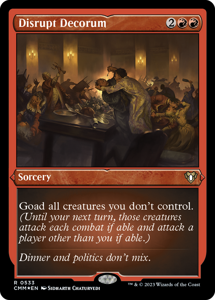 Disrupt Decorum (Foil Etched) [Commander Masters] | Gaming Infinity