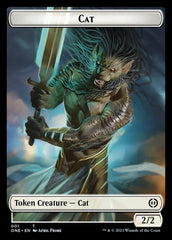 Rebel // Cat Double-Sided Token [Phyrexia: All Will Be One Tokens] | Gaming Infinity