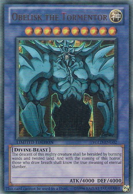 Obelisk the Tormentor [YGLD-ENG02] Ultra Rare | Gaming Infinity