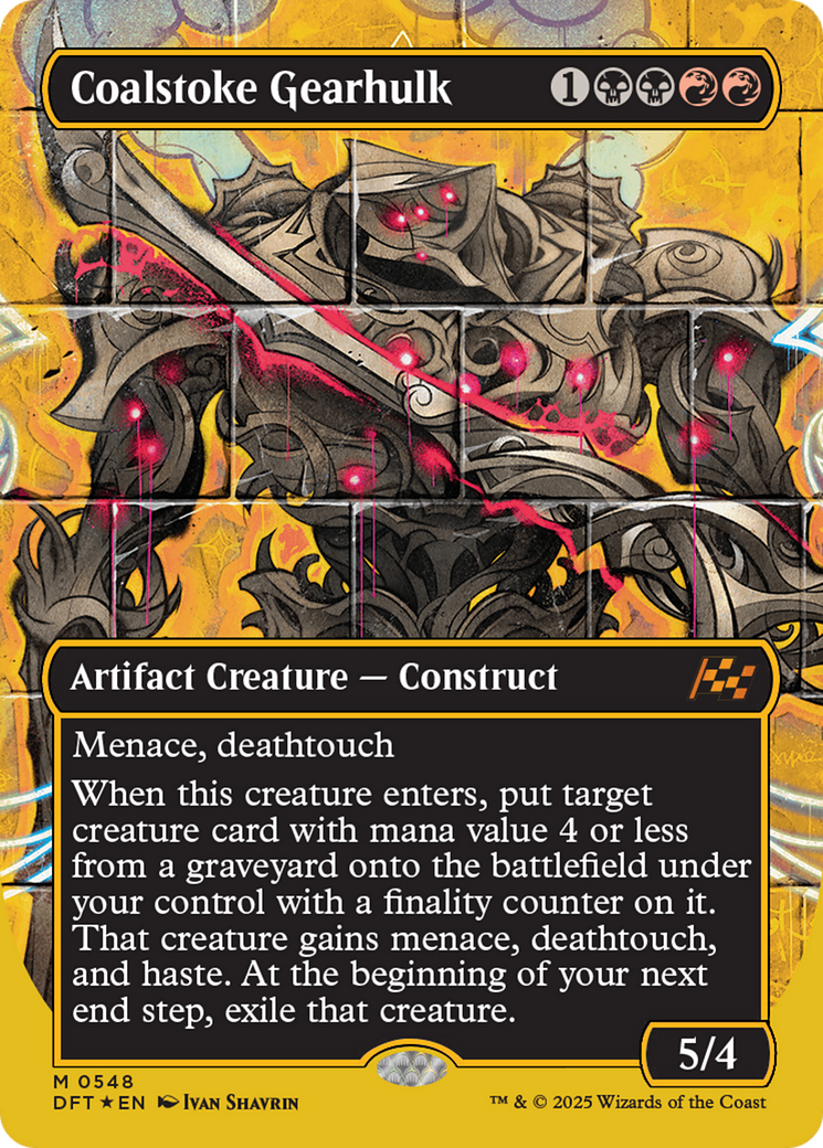 Coalstoke Gearhulk (Borderless) (First-Place Foil) [Aetherdrift] | Gaming Infinity