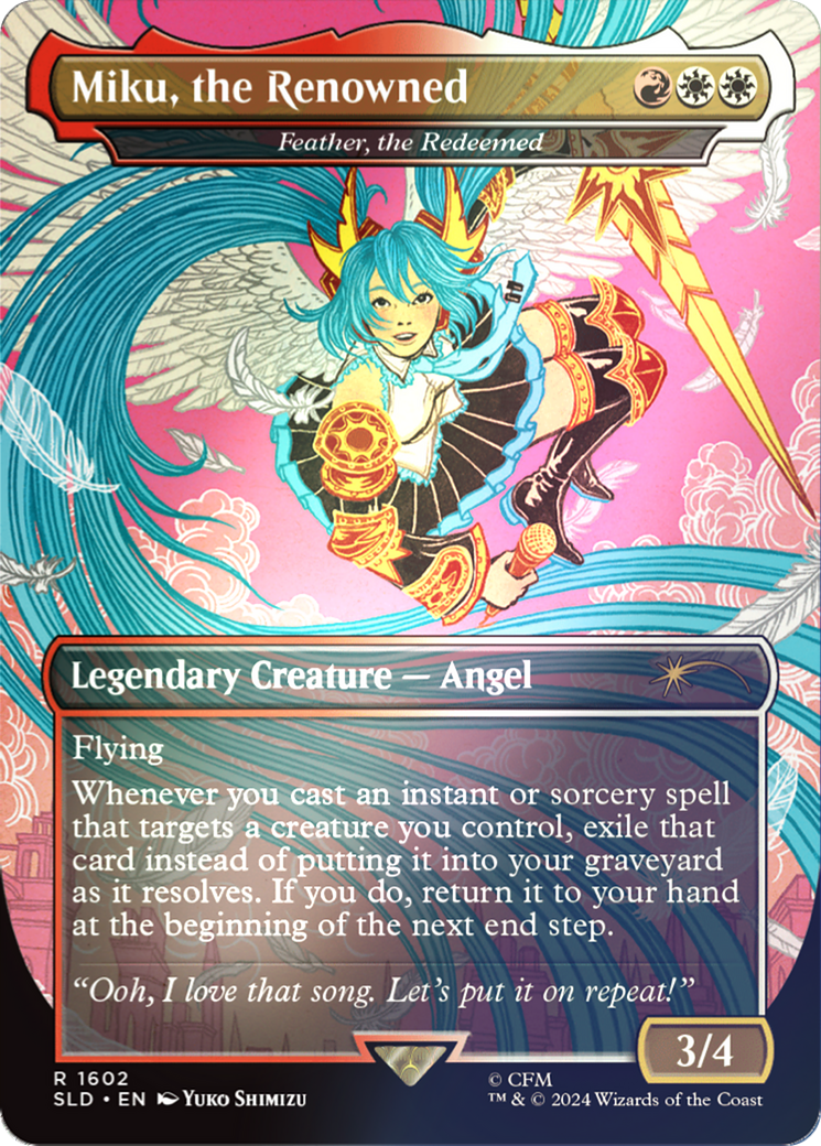 Miku, the Renowned - Feather, the Redeemed (Rainbow Foil) [Secret Lair Drop Series] | Gaming Infinity