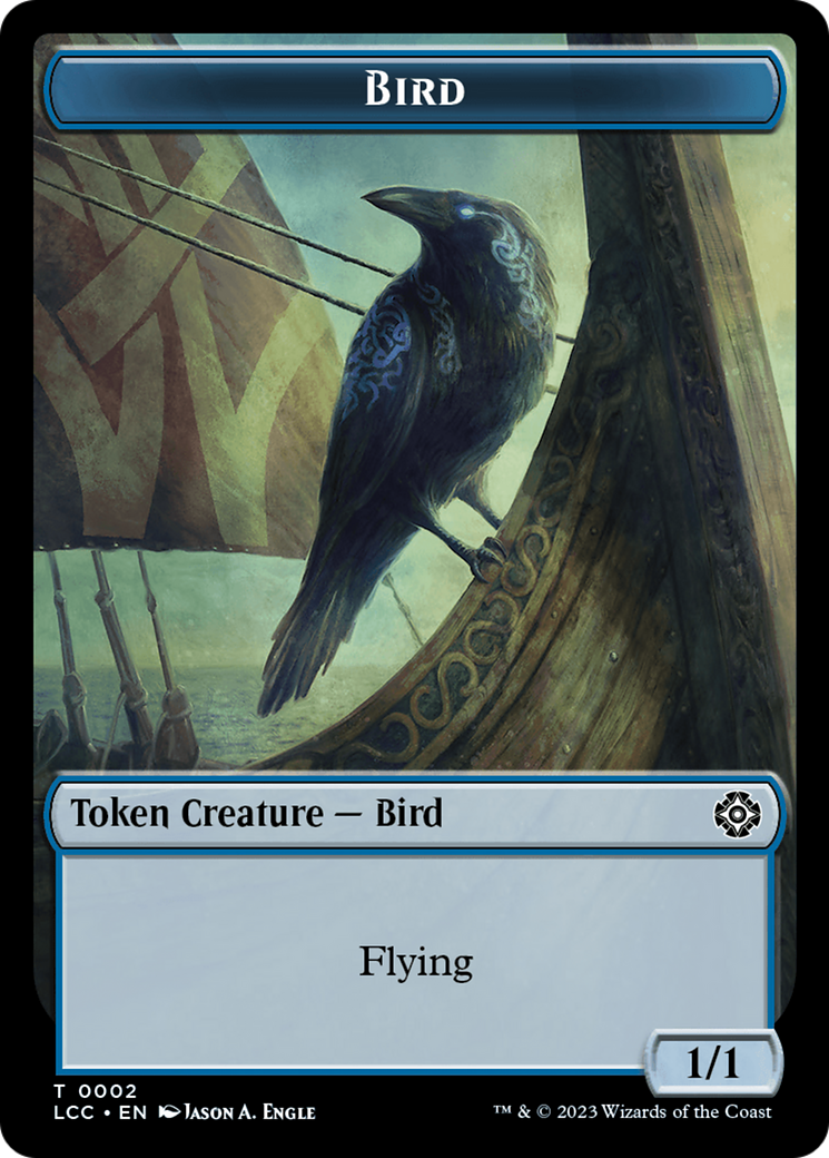 Bird // Merfolk (0003) Double-Sided Token [The Lost Caverns of Ixalan Commander Tokens] | Gaming Infinity