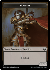 Vampire (0006) // Vampire Demon Double-Sided Token [The Lost Caverns of Ixalan Commander Tokens] | Gaming Infinity